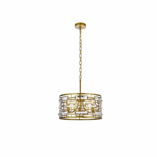 Elegant Lighting Elegant Lighting  16.5 in. Kennedy Pendant in Brass 1108D16BR